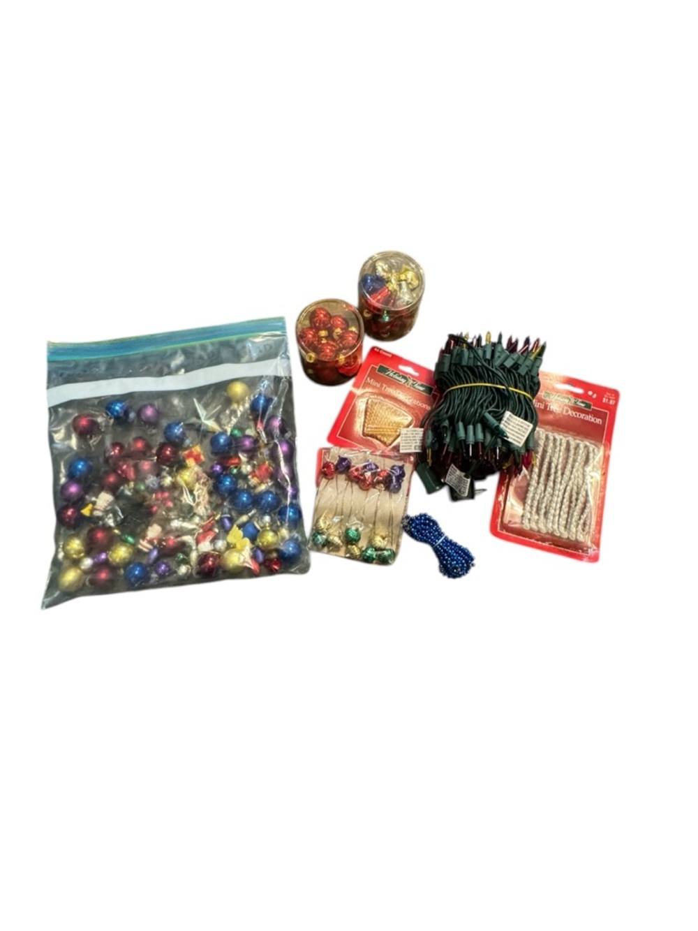 Lot of Vintage‎ Mini Christmas Tree Ornaments & Decorations